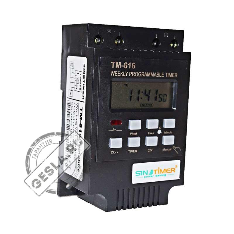 Таймер TM-616 электронный недельный 30A на DIN рейку фото 1