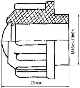 Рис.1. Габаритный чертеж колпачка КС-7